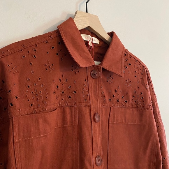 NWT Anthropologie Solitaire Eyelet Detailed Shacket, Small. - Picture 5 of 6